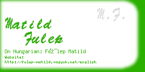 matild fulep business card